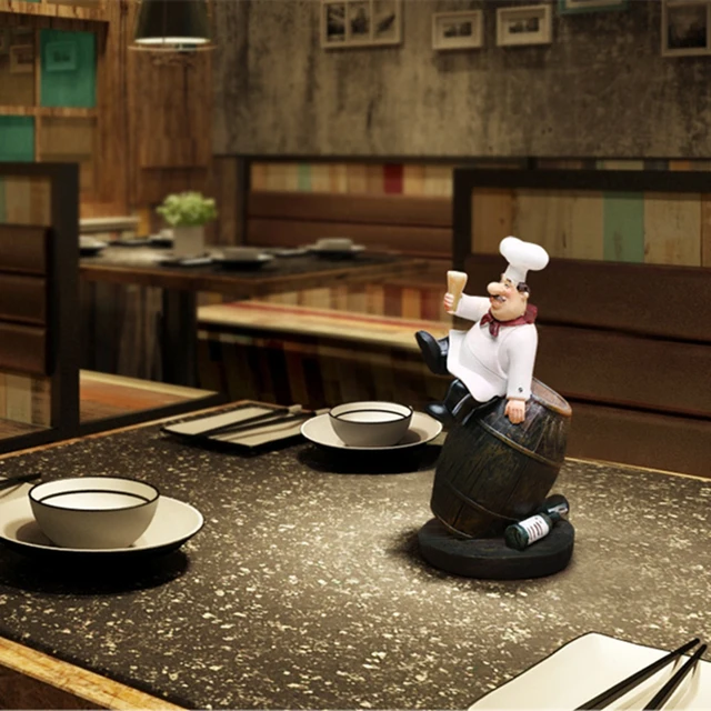 Vilead 18Cm 4Pcs/Set Gyanta Szakács Figurák Európai Stílusú Kézműves Karakter Díszes Otthoni Konyhai Asztali Dekorációs Kiegészítők - Image 3