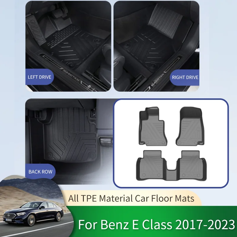 

Car Waterproof Non-slip Floor Mats Full Surround Protective Liner Foot Pads Carpet for Mercedes Benz E Class W213 2017~2023 2022
