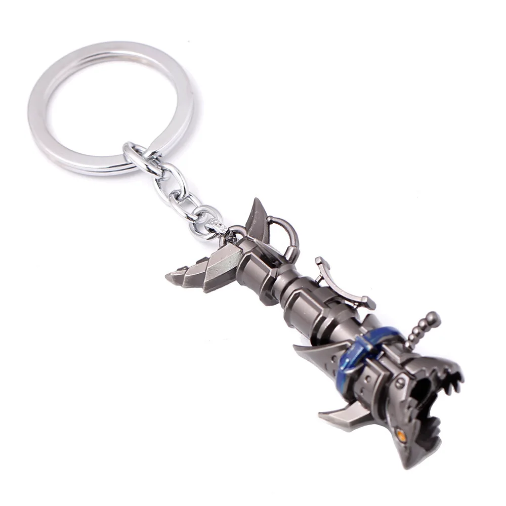 Arcane-Inspired Ekko Rotating Pendant Keychain - Powder Blue & Pink Rose Design