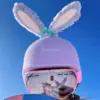 Ski Helmet Cover Funny Single Board Double Board Warm Ski Helmet Cover Personality Cover Unicorn Rabbit Ear Giraffe Lovely Goat 1