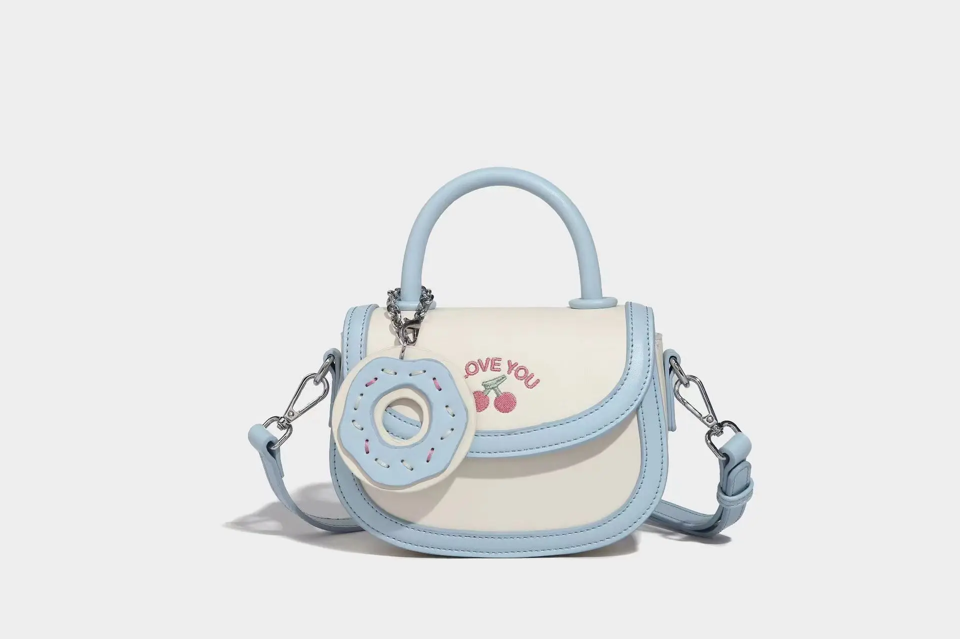 

Trend niche design Japanese cute donut saddle bag highend fashion simple handbag popular crossbody bag mini mobile phonebag