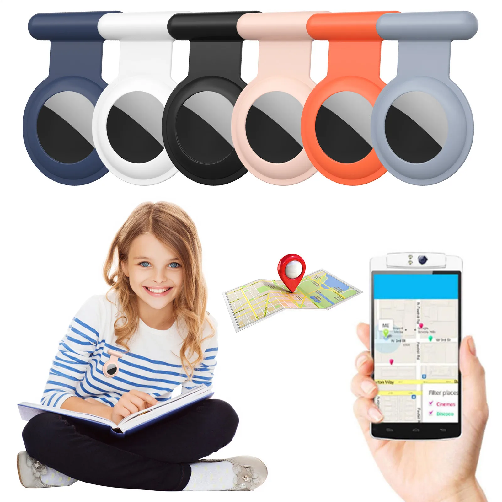 Custodia Protettiva In Silicone Per Apple Airtag Tracker Custodia Anti-Smarrimento Allarme Tag Protector Cover Per Airtag Air Tag Wireless Finder