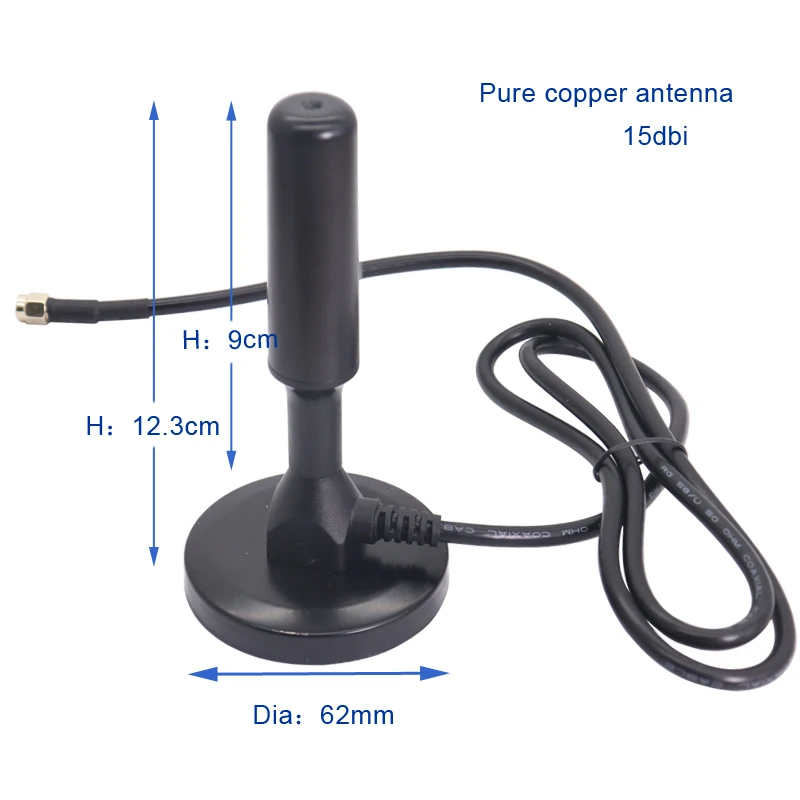 Helium Hotspot Magnetic Base Antenna, 868MHz, 915MHz, 15dbi, High Gain Copper Rod, 800-960MHz Aerial SMA Cable