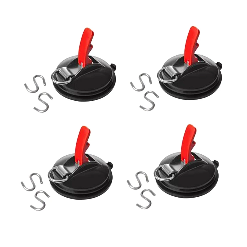 

Suction Cup Anchor Securing Hook Tie Down,Camping Tarp As Car Side Awning Pool Tarps Tents Securing Hook Sucker,4Pack