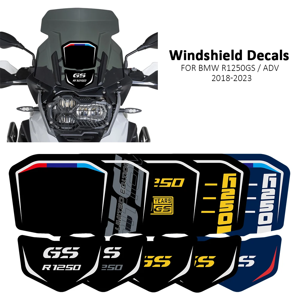 Motorcycle Stickers For BMW R1250GS ADV R 1250 GS Adventure Windscreen Accessories Windshield Wind Shield Deflector Decal