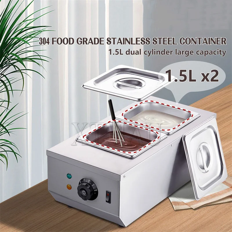 Chocolate Tempering Machine Stainless Steel Electric Commercial Food Warmer For Chocolate/Milk/Cream Melting And Heating 3