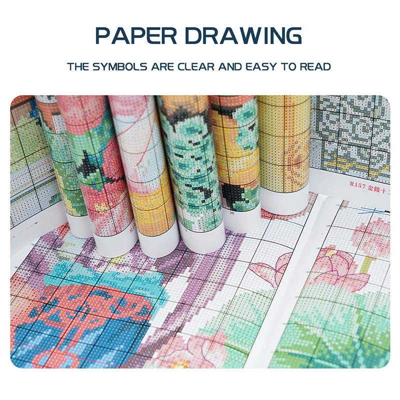 Bear Family Cartoon Cross Stitch Kit Aida 14CT 16CT 11CT Printed Fabric Sewing Set