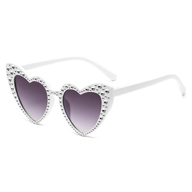 Children Sunglasses Kids Sunglasses Children&rsquo;s New Love Diamond-encrusted Sunglasses Ins Baby Trend Sunglasses Sunscreen Glasses