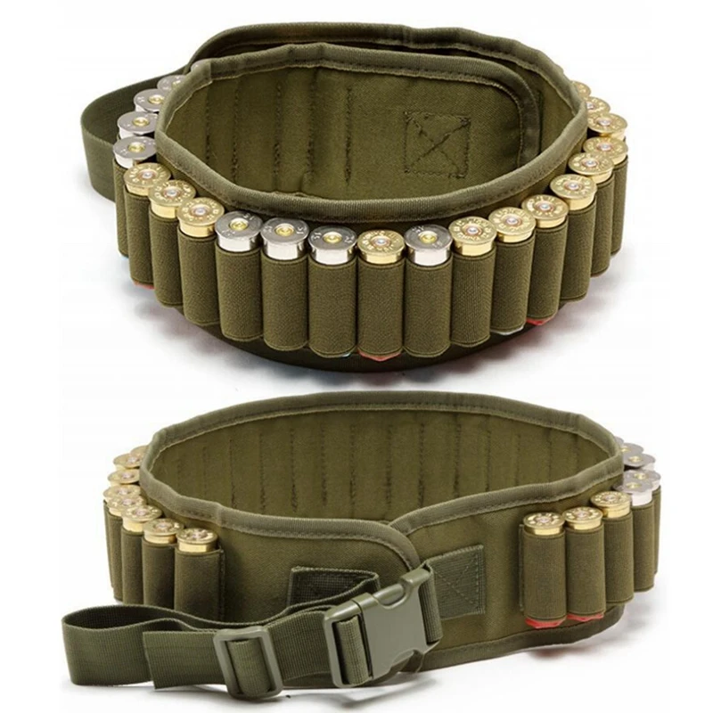

Tactical 27/30 Rounds Shotgun Bandolier Belt Adjustable Shotgun Shell Carrier Ammo Pouch Holder for 12 Gauge Hunting Accessories