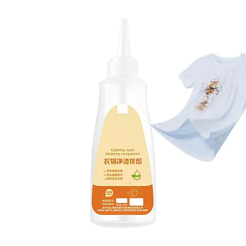 

100ml Laundry Stain Remover Stain Removal Agent Disposable Wash-free Active Enzyme Portable Clothing Stain Remover For Laundry