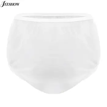 3 pezzi unisex per adulti copri pannolino impermeabile cintura elastica trasparente biancheria intima lavabile a tenuta stagna per l'uso con pannolini