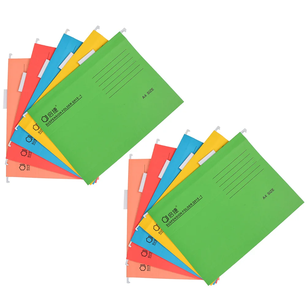 

10Pcs Hanging Folder Frames Receipts Folder Colorful Bills Holders Document Organizers File Holders