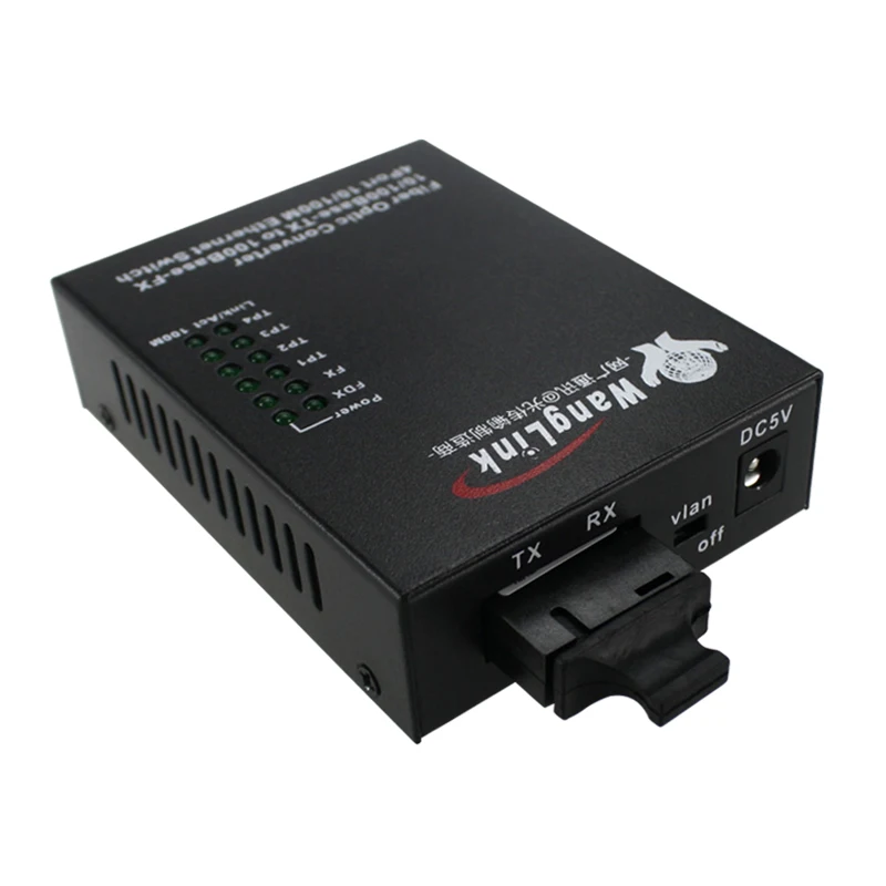 1*SC Fiber 4*RJ45 10/100Mbps 20KM Fiber Media Converter Single Mode Fiber Optical Equipment
