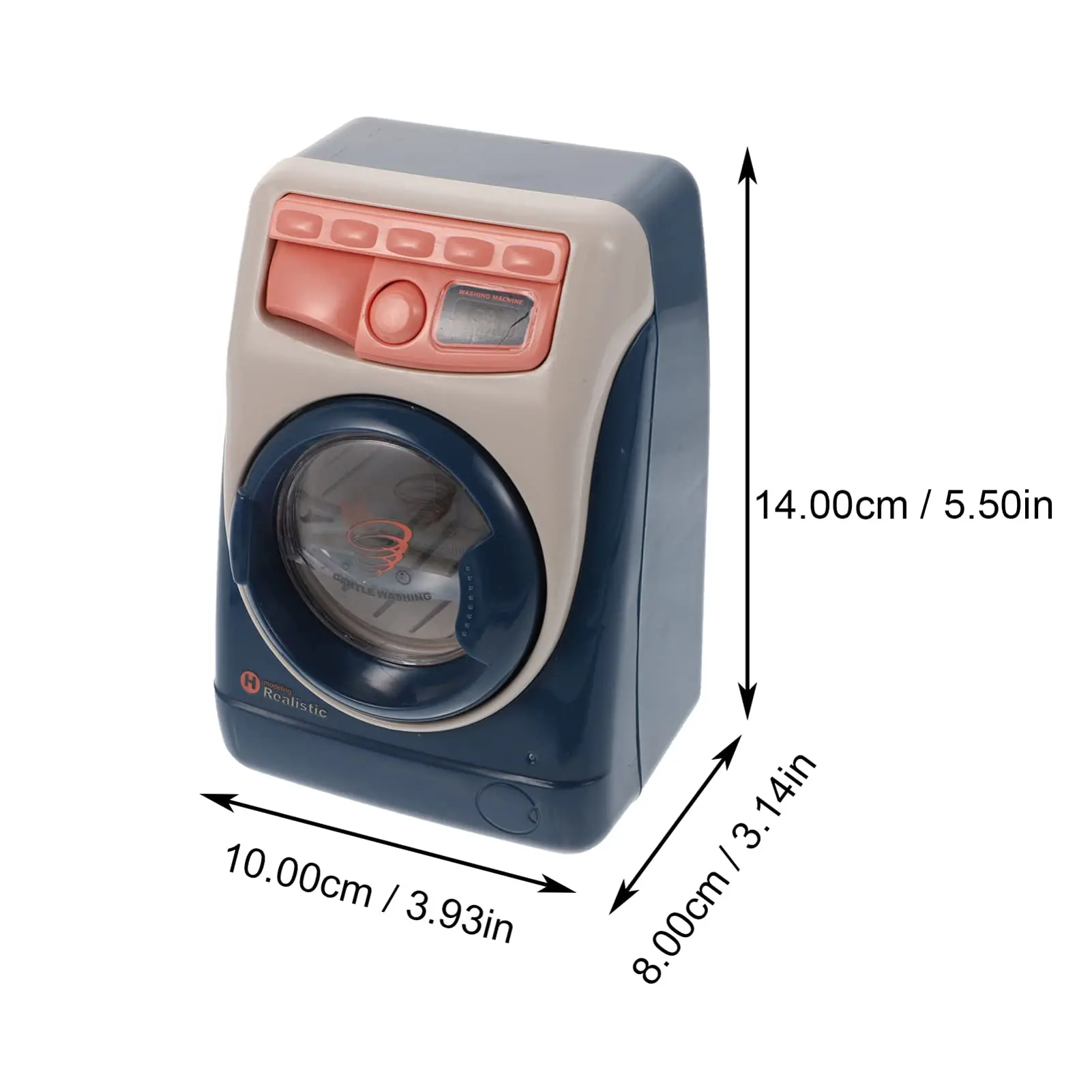 Kids Mini Washing Machine Toy with Rotatable Drum,Water Adding,Music & Light &ndash; Pretend Play Educational Dollhouse Appliance Gift