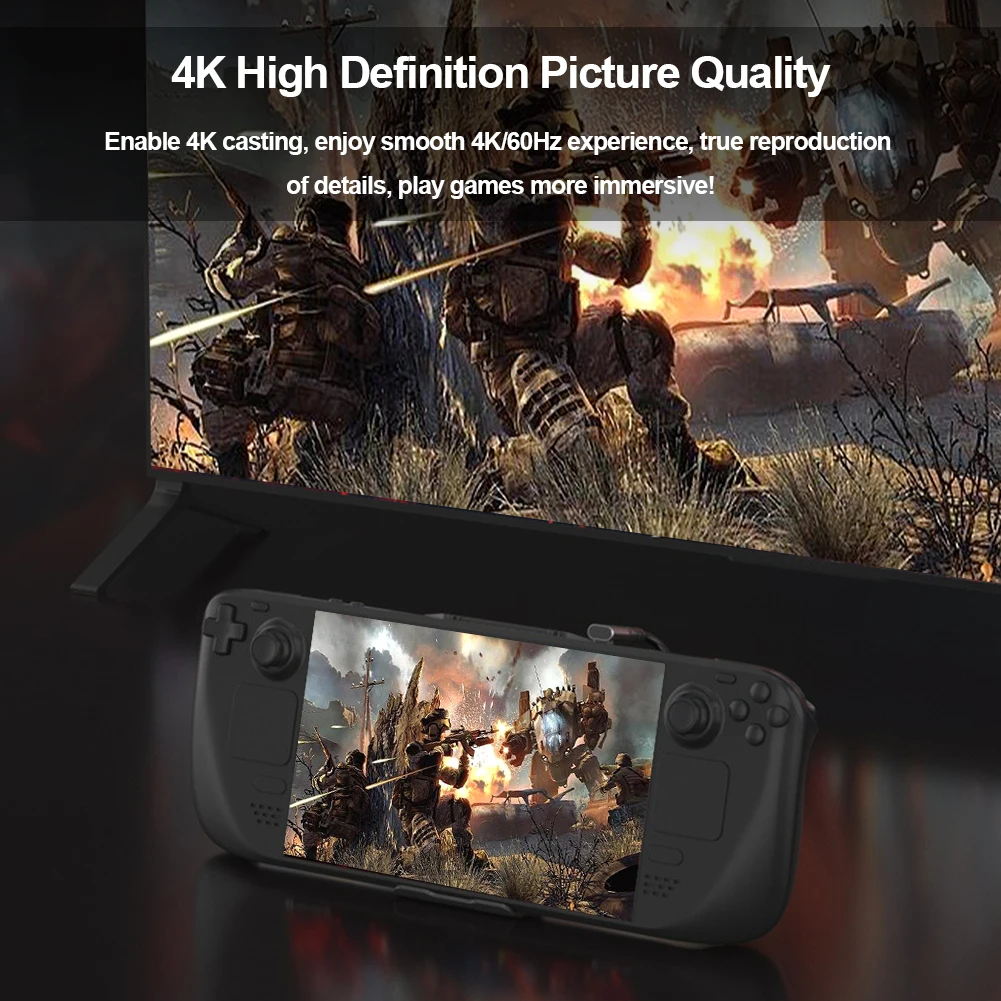 5 in 1 도크 홀더 허브 100W PD3.0 충전 베이스 USB-C 도크 스탠드 스팀 데크용 HDMI 호환 2.0 4K@60Hz USB3.0