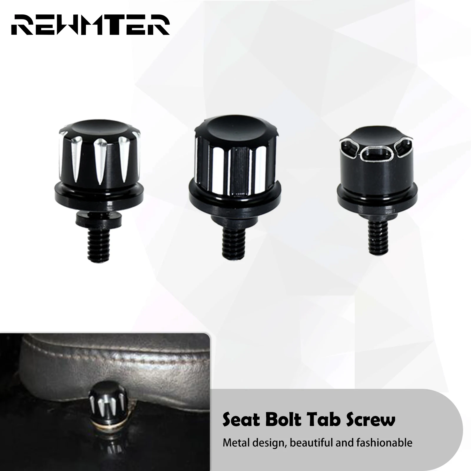 Motorcycle Seat Bolt Tab Screw Aluminum Black For Harley Sportster Xl