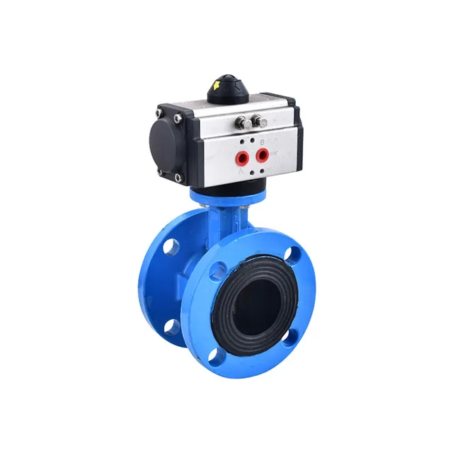 

YIRUITE Powder Ptfe Resilient Soft-seal Stainless Steel Pneumatic Flange Butterfly Valve