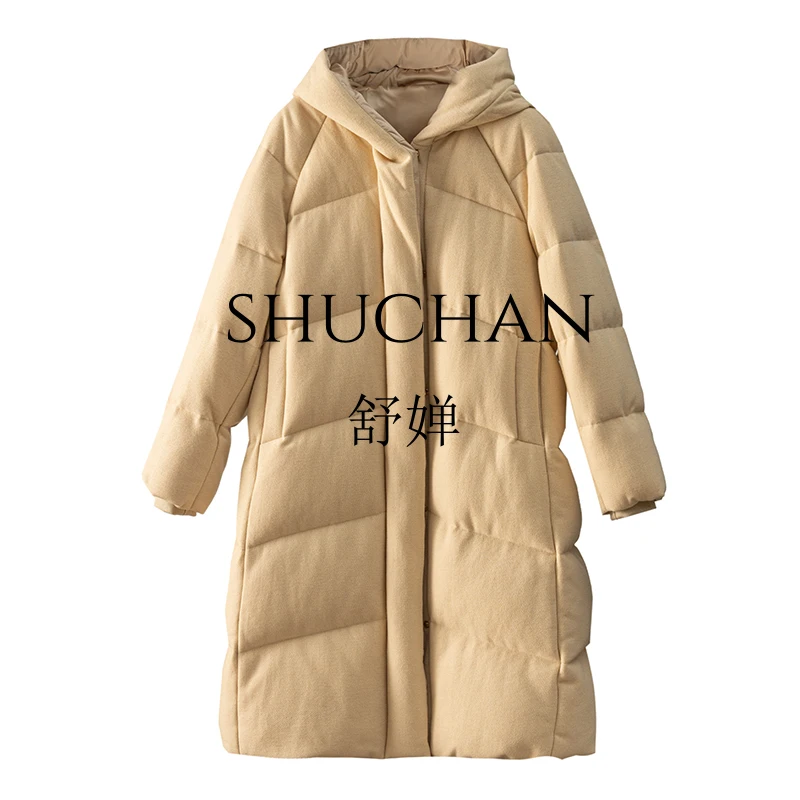 

shuchan 77% wool casaco feminino puffer jacket 95% white goose down coat women abrigo mujer winter jacket women