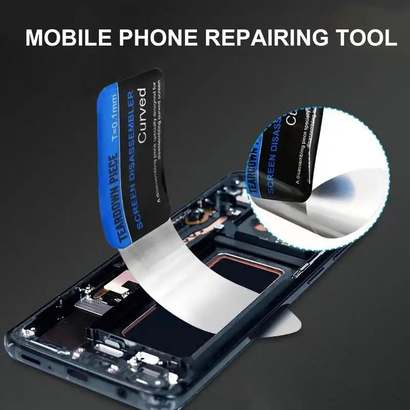 Phone Repair Tools Cell Phone Opener Phone Repair Kit Stainless Steel Pry Bar Plastic Pry Tools Steel Metal Mobile Phone Repairing Tool Ultra Thin Flexible Mobile Phone Curved LCD Screen Disassemble Opening Pry Card Tool #W0