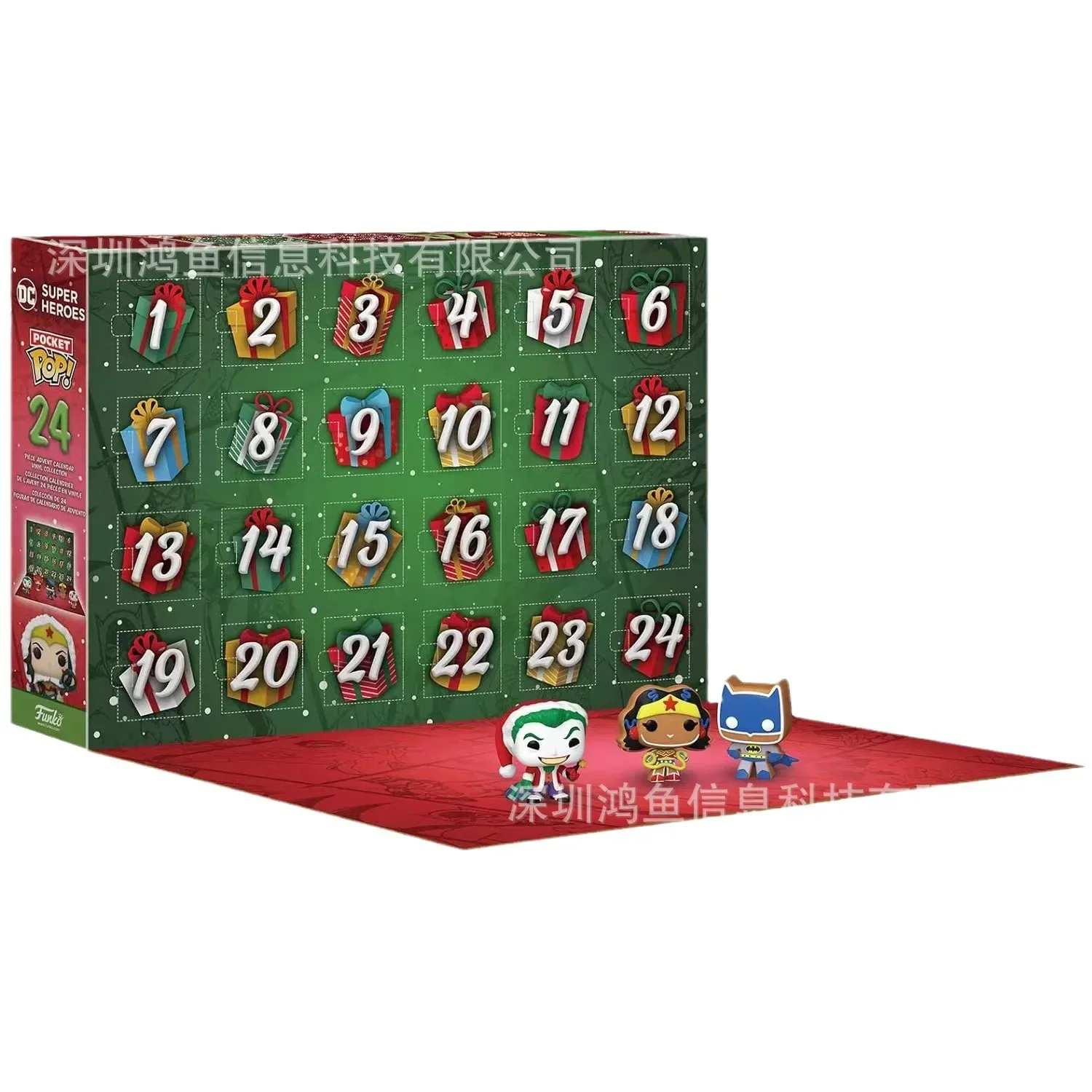Christmas Advent Calendar 24PCS Christmas Advent Calendar Hero Holiday Calendar DC Superhero 24 Pocket Toys Christmas Gift Toys