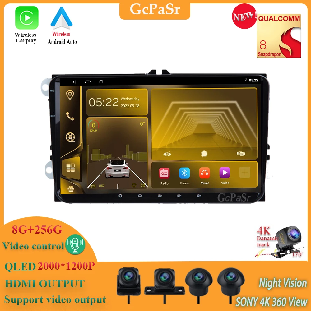 

Автомагнитола Android 13 для VW/Volkswagen/Golf/Passat/b7/b6/Skoda/Seat/Octavia/Polo/Tiguan