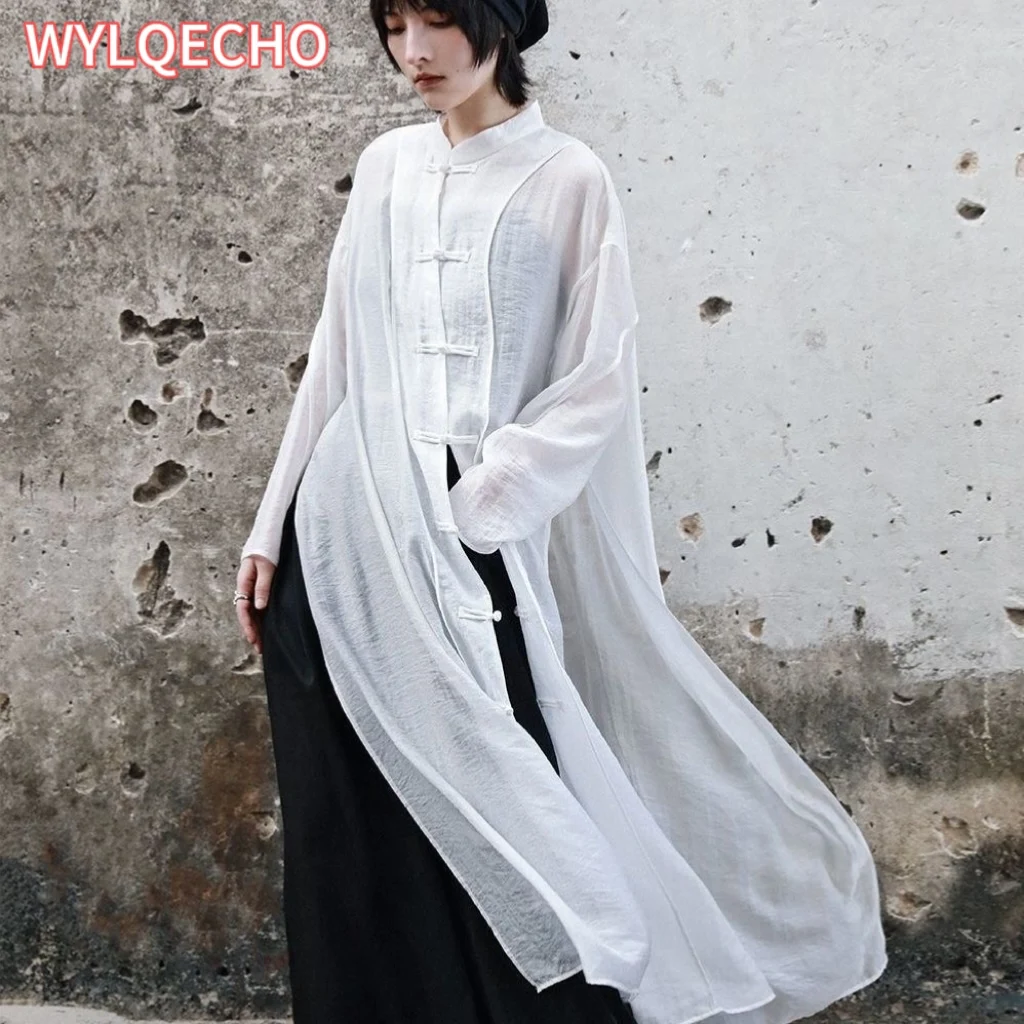 Chinese traditional hanfu blouse cotton linen tangsuits vintage clothing loose top women daily fairy oriental fashion top