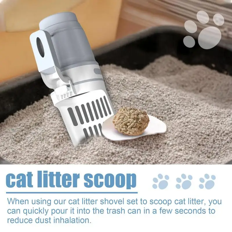 

Cat Litter Scoops Poop Sifting Hollow Portable Litter Scoop With Holder Pet Supplies Reduces Dust Multifunctional Large Scooper