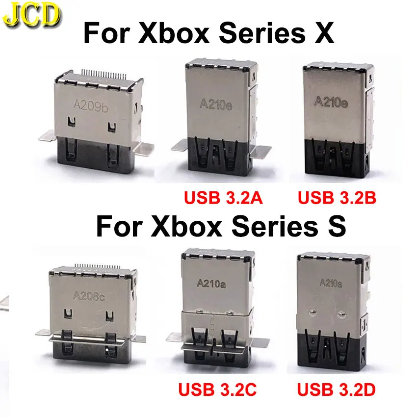 

JCD 1PCS HDMI-compatible 2.1 Port USB 3.2 Tail Plug Female Socket Interface Connector For XBOX Series S X