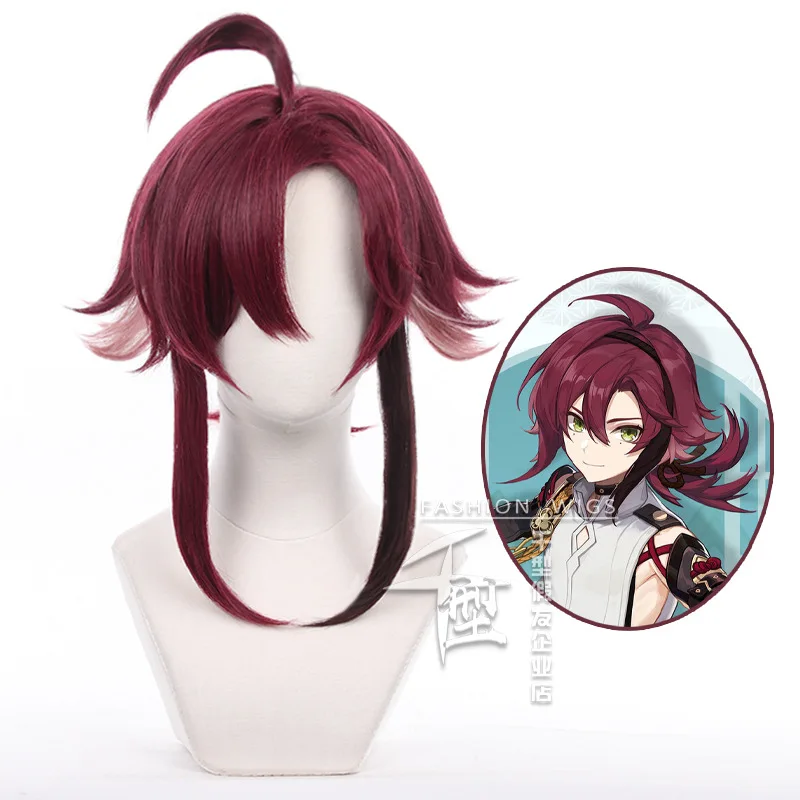 

Game Genshin Impact Shikanoin Heizou Cosplay Wig Ponytail Heat Resistant Synthetic Hair Halloween Party wig