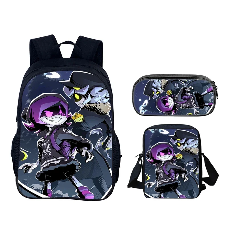 Murder Drones Cartoon Child School Backpack  Shoulder Bags,Pencil Bags for Aged 5-10 Cartoon Backpack Boys and Girls,Best Gift 4