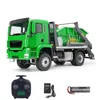 NEW LESU RC Loader Skip Truck 1/14 Scale 4*4 Metal Hydraulic Swing Arm Garbage Truck RC Truck Dump Car Tipper Model RC Toys Gift 1