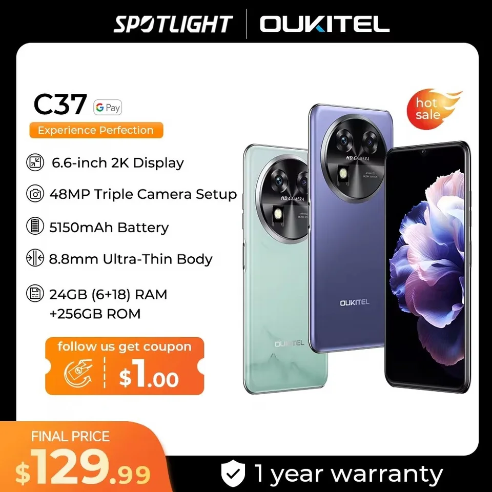 OUKITEL C37 Smartphone 6.6