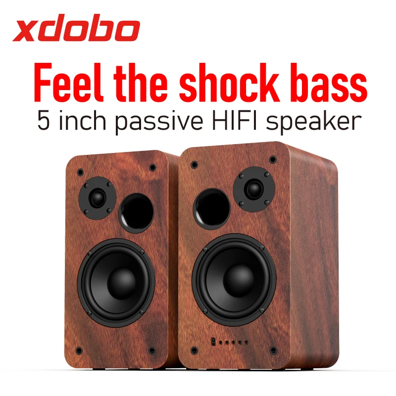

XDOBO Taste 1978 Bookshelf Speaker Wooden 5-inch Passive High Fidelity Speakers 2.0 Speaker System Wireless Bluetooth Playback