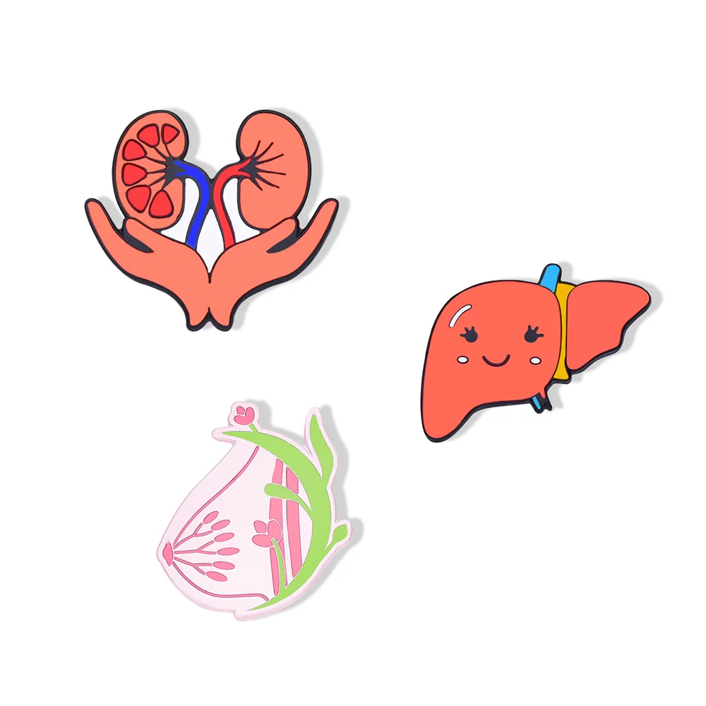 

Funny Medical Organ Enamel Pin Fashion Cute Chest Liver Kidney Lapel Badge Brooch for Doctor Nurse Internship Gift