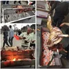 Whole Lamb Oven Commercial Large Stainless Steel Outdoor Charcoal Grill Home Garden Automatic Rotating Lamb Rack 4