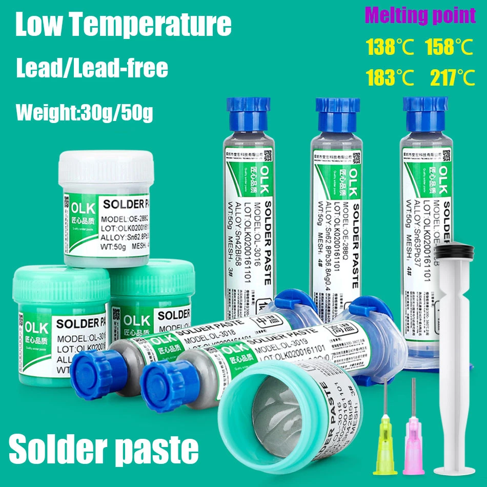 Low Temperature Silver Solder Paste Flux For Soldering Ic Pcb 183℃ Smd