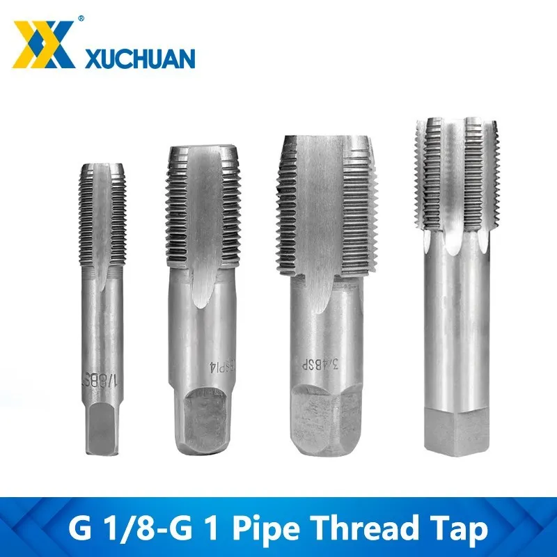 Pipe Thread Tap HSS Pipe Tap Tungsten Carbide Router Bit G 1/8 1/2 3/4 For  Metalworking Screw Thread Cutting Tools Machine Tap