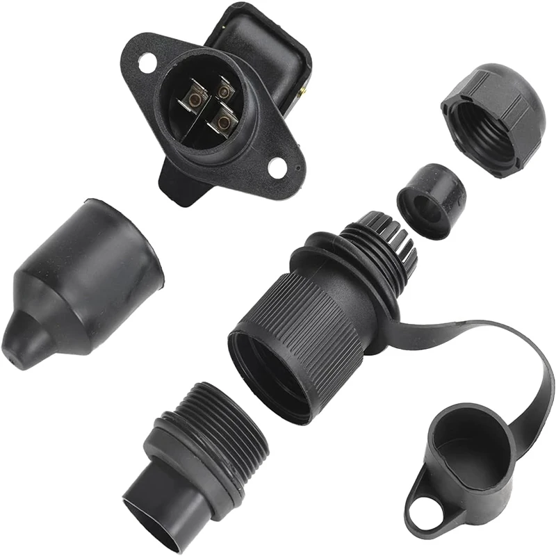12/24V Round 3 Pole Plug Interface Adapter Socket Connector for Car Electronics Trailer Caravan Truck Vehicle plug interface adapter