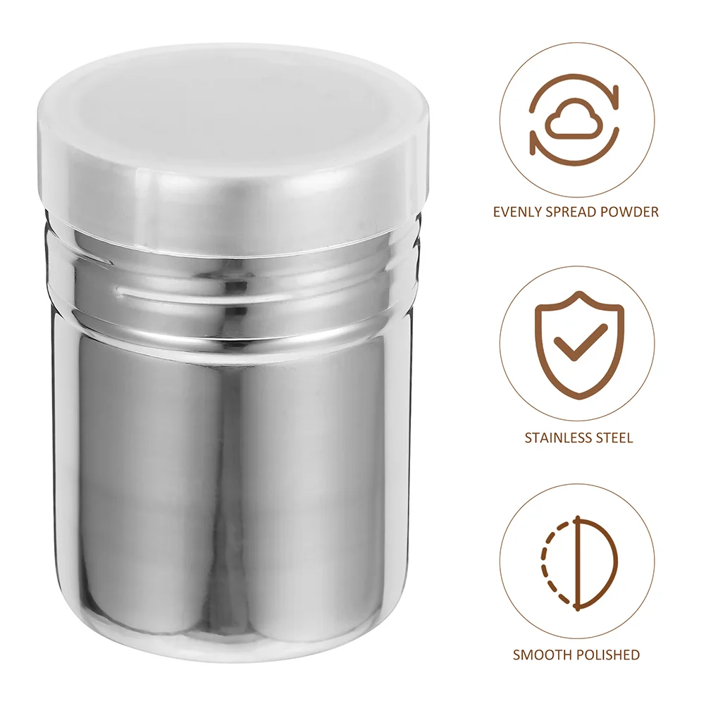 Stainless Steel Powder Shaker Fine Mesh Sifter Dispenser With Lid For Coffee Pepper Flour Chocolate Sugar Salt Spices spice shaker spice shaker set