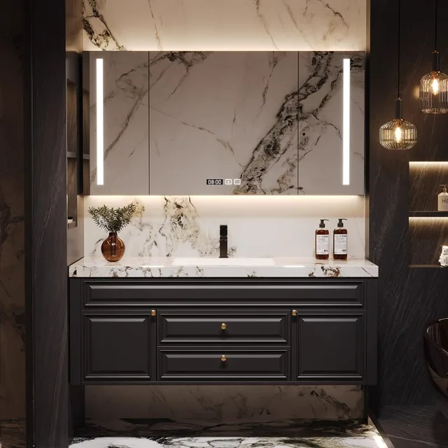 ลิ้นชัก Skincare ตู้คุณภาพการออกแบบที่ทันสมัยกระจกอ่างล้างจานห้องน้ําตู้ Gabinete แต่งหน้า Skincare Archivadores เฟอร์นิเจอร์ 1