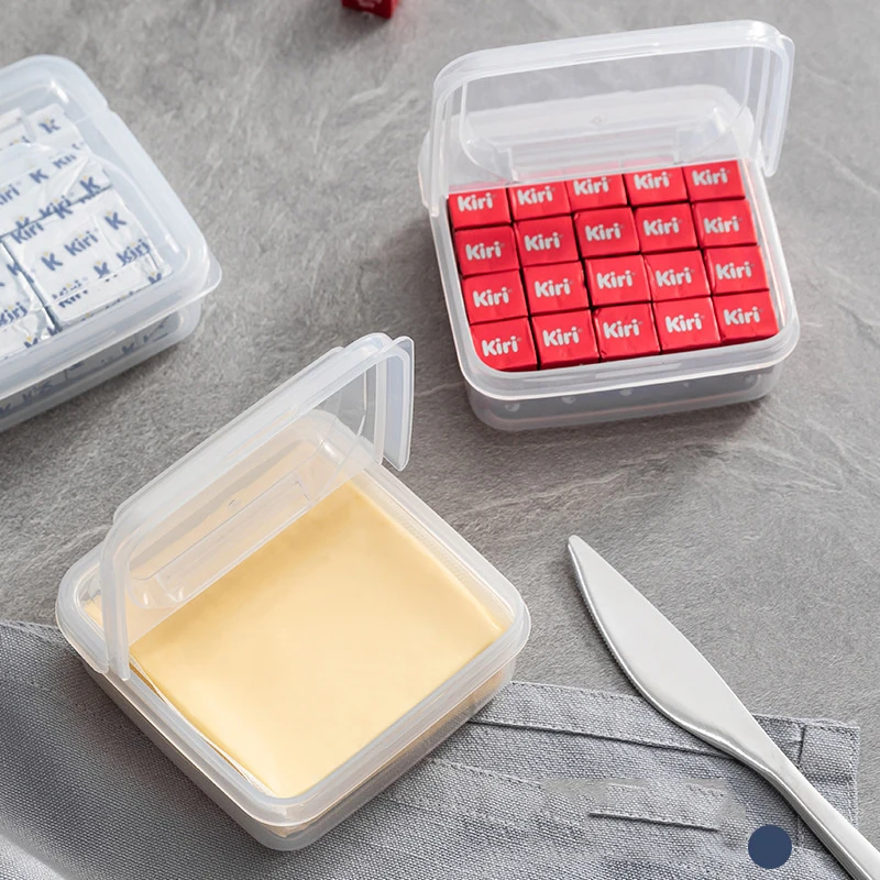 2PCS Butter Cheese Storage Box Portable Refrigerator Fruit Vegetable