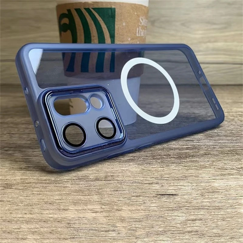 Transparent Soft Silicone Magnetic Phone Case with MagSafe and Camera Protection