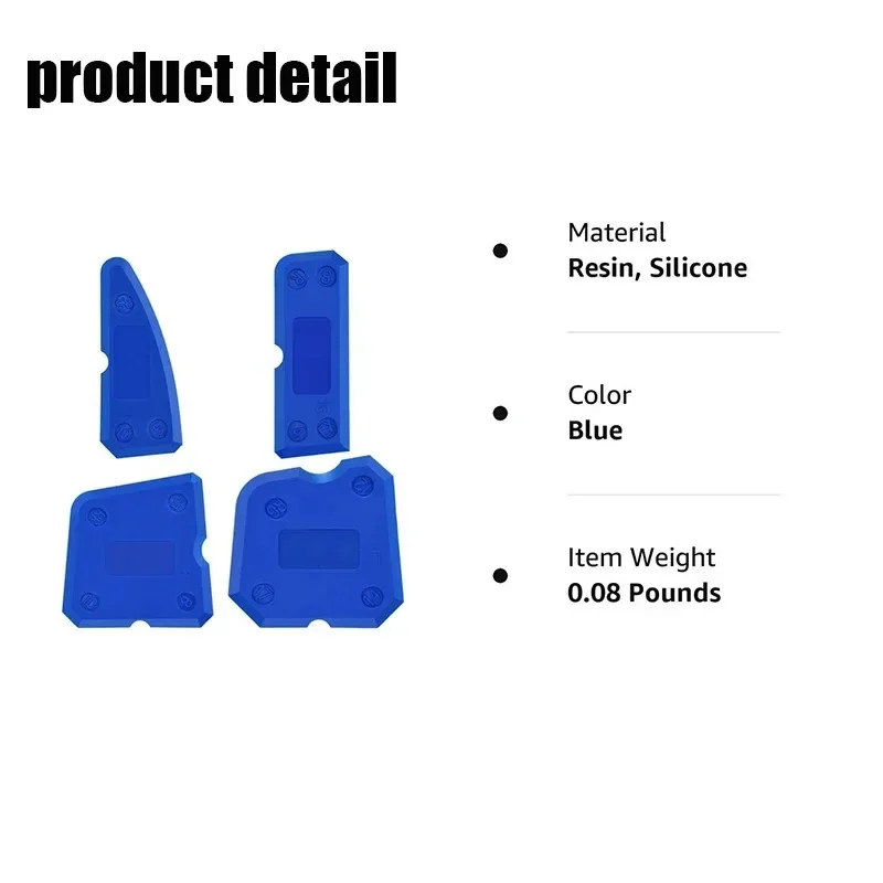 Caulking 4-piece Set of Silicone Sealant Finishing Tools Smooth Joints for Bathrooms and Kitchens