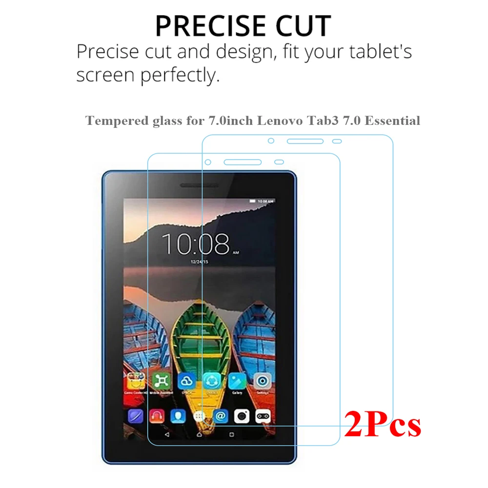 2-Pack Premium Screen Protector for Lenovo Tab3 7.0 Essential - HD Tempered Glass