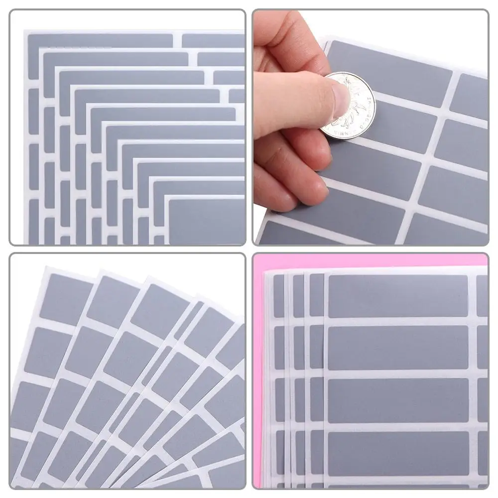 100pcs Rectangular Adhesive Scratch-Off Stickers – Fun and Creative Scratch Cards Set