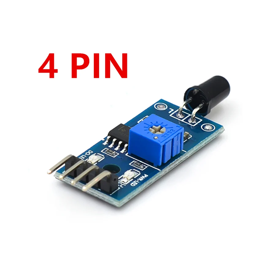 Lm393 3 / 4 Pin Ir Vlamdetectie Sensor Module Branddetector Infrarood Ontvanger Module Voor Arduino Diy Kit