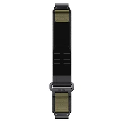Braided Nylon QuickFit Watchband - 22mm/26mm Strap - 22mm (Black Army Green)
