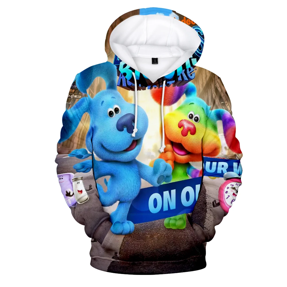 Blue's Big City Adventure Hoodie New Movie Unisex Long Sleeve Woman Man Hooded Sweatshirt Harajuku Streetwear 3D Clothes