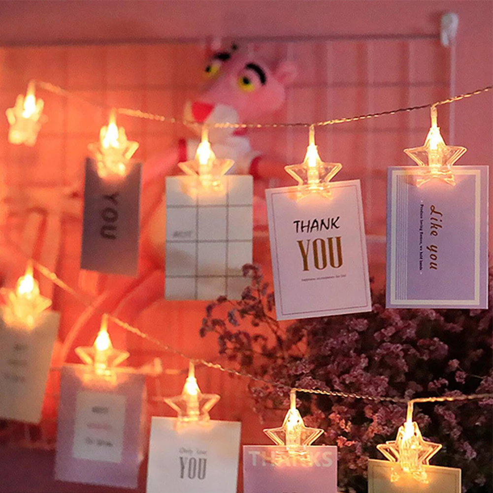 Led Photo String Lights Battery Powered Christmas Fairy Twinkle Lights ...