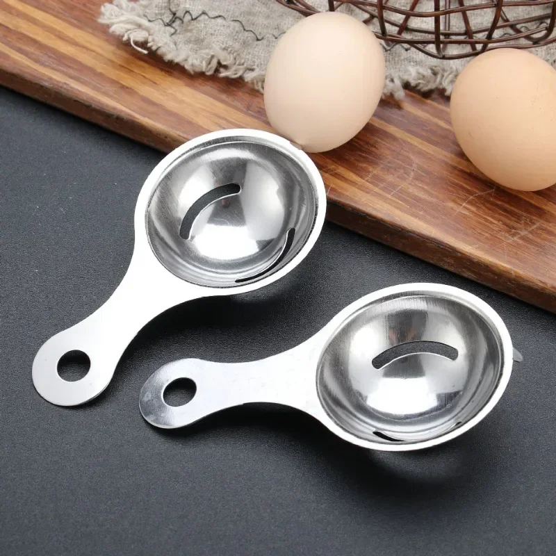 Egg separator Egg Yolk Separator Stainless Steel Eggs White Filter Kitchen Gadgets Separating Funnel Spoon Divider Kitchen Utensils